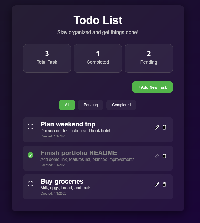 To-Do App Screenshot