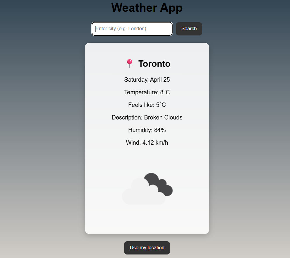 Weather App Screenshot